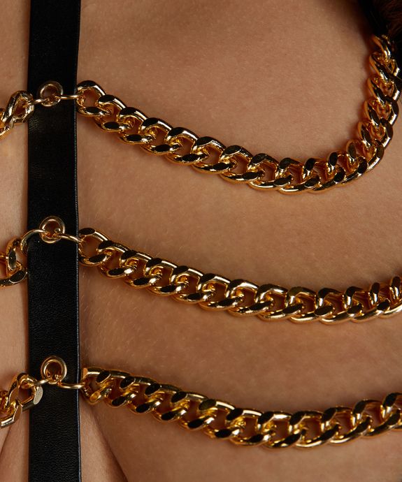 Декоративные цепочки на грудь Bralette PU Chains 200551 - фото 2