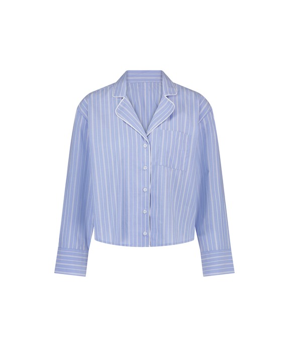 Блуза пижамная   Jacket LS Cotton Stripy 201803 - фото 6