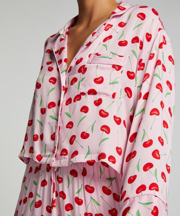 Блуза пижамная   Jacket LS Vis Cherry 205059 - фото 2