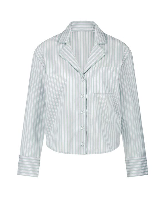 Блуза пижамная   Jacket LS Cotton Stripe 205132 - фото 5