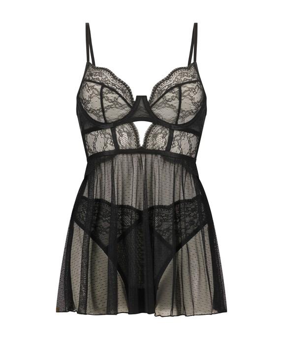 Комплект   (бюстгальтер-комбинация, трусы) Bd Wired Lace Isabelle Dot Mesh 205820 - фото 4