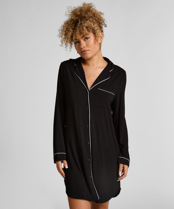 Ночная сорочка жен. трикотаж. Shirtdress LS Jersey Essential 301473