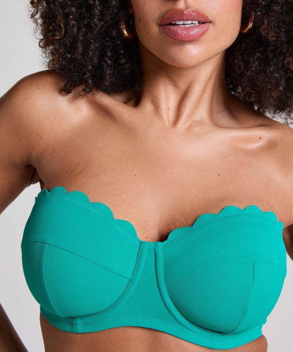 Бюстгальтер купальный  Scallop Pb плотная чашка балконет 301884 - фото 2