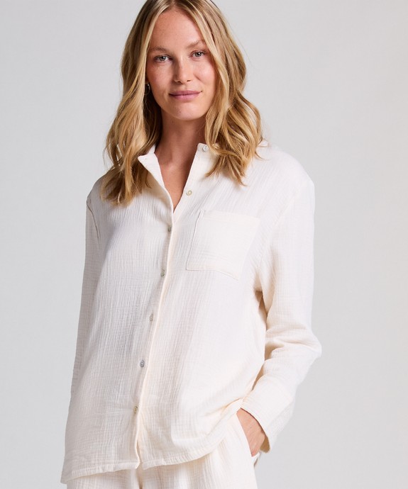 Блузка домашняя жен. швейная Jacket LS Muslin 302090