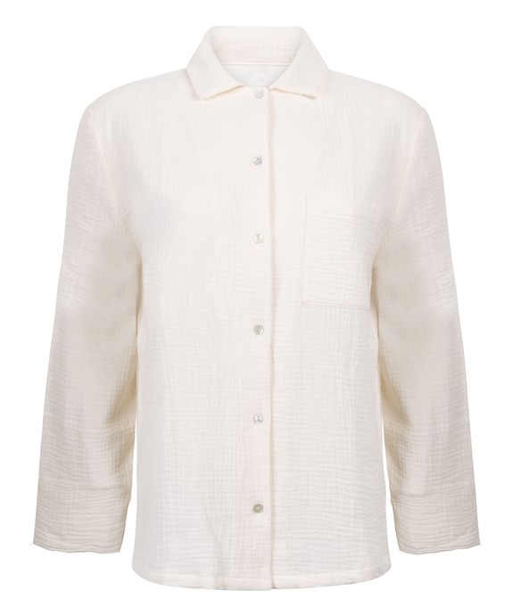 Блузка домашняя жен. швейная Jacket LS Muslin 302090 - фото 5
