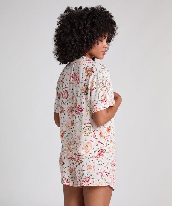 Блузка домашняя  швейная Jacket SS Satin Samba 302113 - фото 4