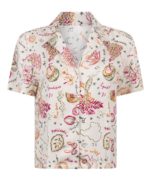 Блузка домашняя  швейная Jacket SS Satin Samba 302113 - фото 5