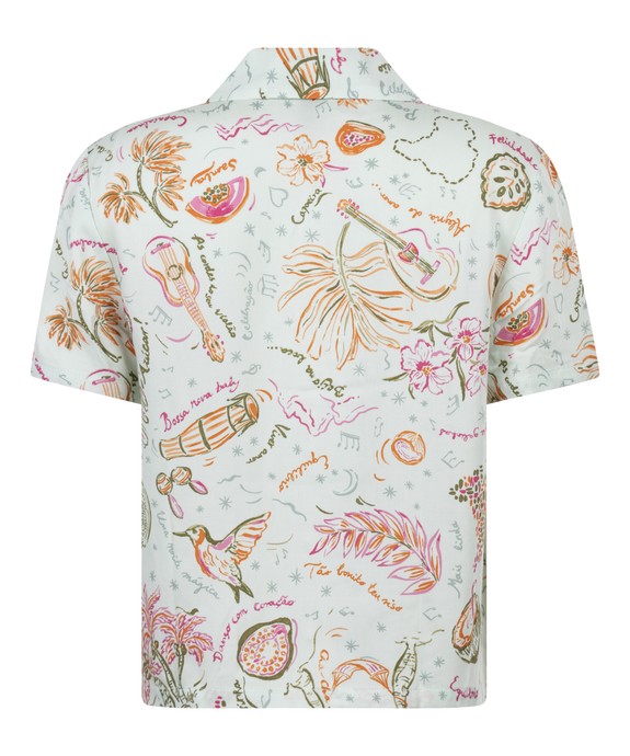 Блузка домашняя жен. швейная Jacket SS Satin Samba 302114 - фото 6