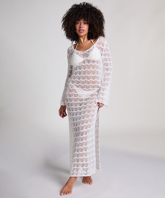 Платье пляжное жен. трикотаж. Crochet Maxi Dress 302222