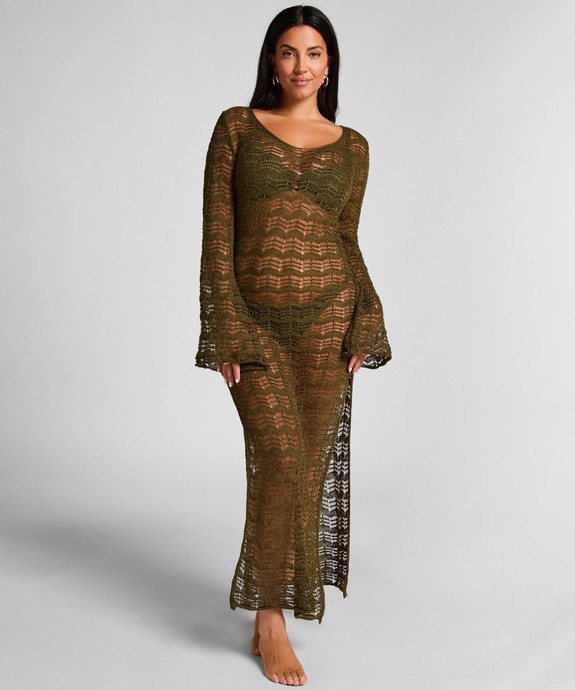 Платье пляжное жен. трикотаж. Crochet Maxi Dress 302223