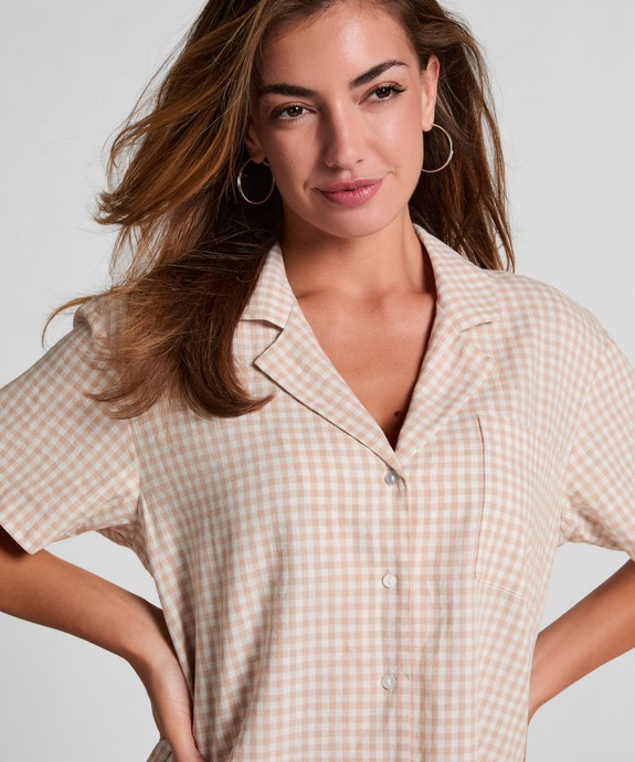 Блузка домашняя  швейная Jacket SS Linen Check 302745 - фото 2