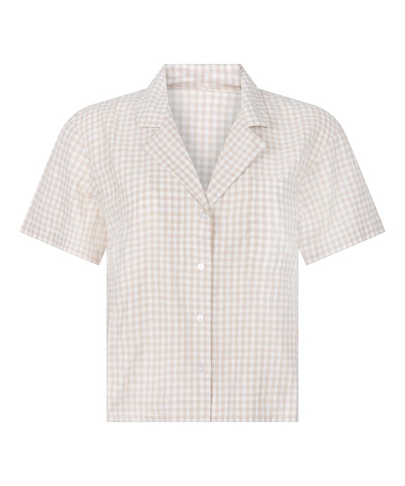 Блузка домашняя  швейная Jacket SS Linen Check 302745 - фото 5