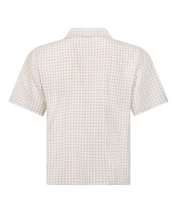 Блузка домашняя  швейная Jacket SS Linen Check 302745 - фото 6
