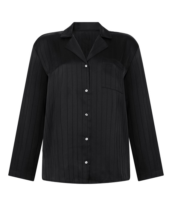 Блузка домашняя  швейная Jacket LS Satin Pinstripe 303613