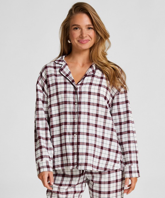 Блузка домашняя  швейная Jacket LS Flannel Twill Check 303623