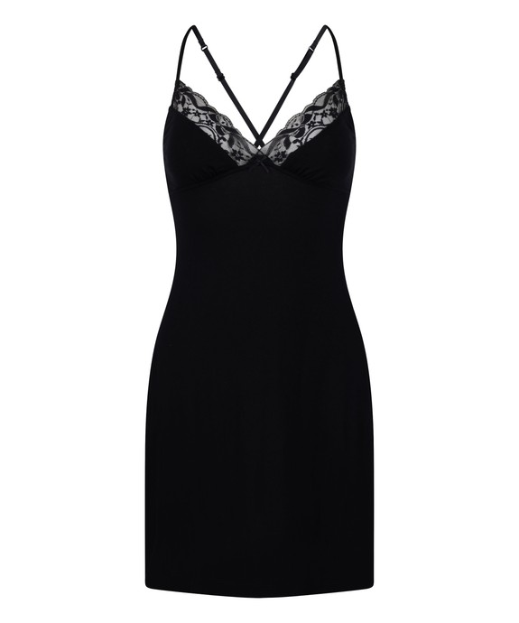 Ночная сорочка жен. трикотаж. Slip Dress Jersey Lace Bow 304684