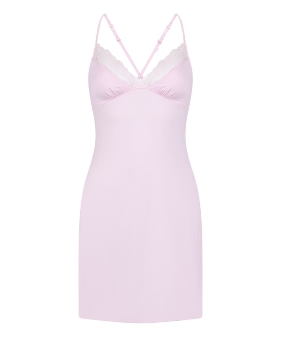 Ночная сорочка жен. трикотаж. Slip Dress Jersey Lace Bow 304685 - фото 4