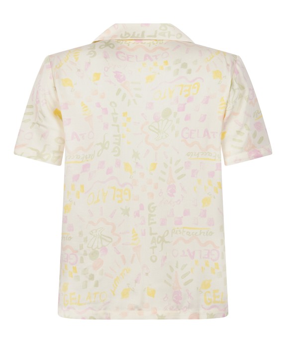 Блузка домашняя жен. швейная Jacket SS Satin Print 305237