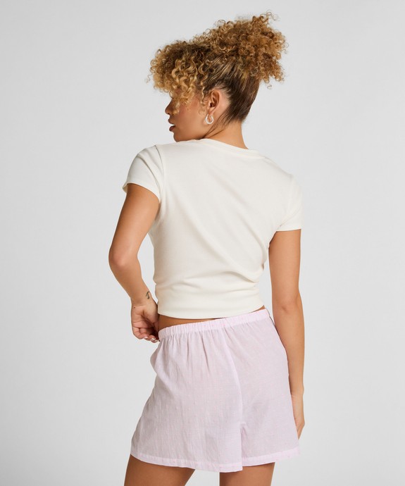 Шорты домашние  швейные Short Stripe Embroiderie Heart 305470 - фото 4