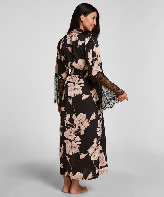 Халат швейный Kimono Long Satin Lace Flower 306182
