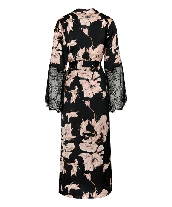 Халат швейный Kimono Long Satin Lace Flower 306182