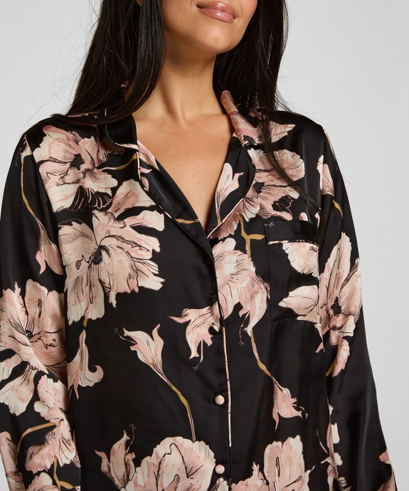 Блузка домашняя швейная Jacket LS Satin Flower 306184