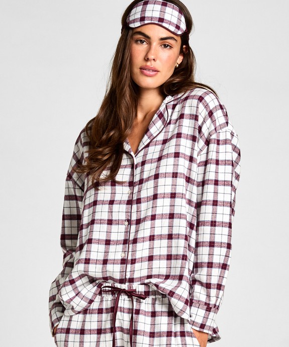Комплект домашний швейный (блузка, брюки) Pyjama LS Flannel Twill Check 306211