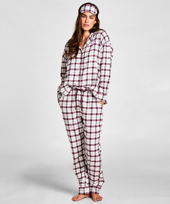 Комплект домашний швейный (блузка, брюки) Pyjama LS Flannel Twill Check 306211