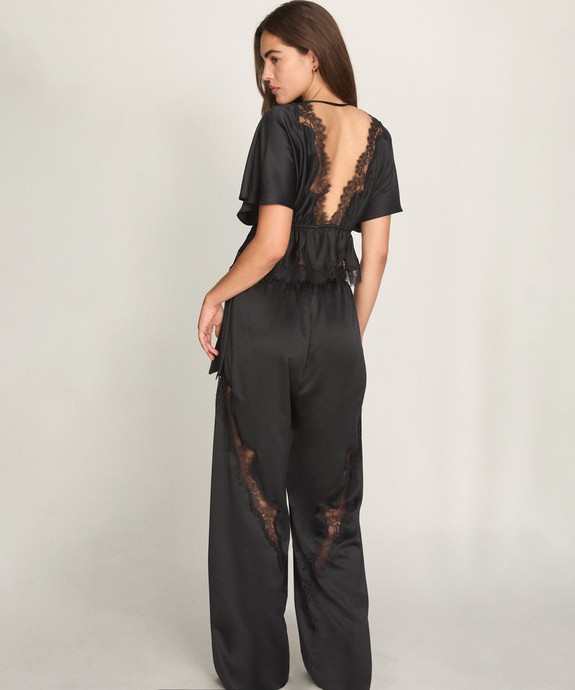 Брюки домашние жен. швейные Pant Satin Wide Lace Legacy 306668 - фото 4