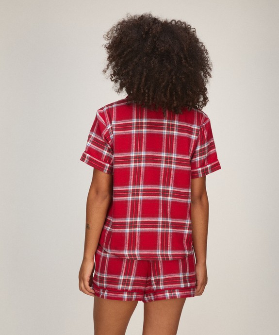 Комплект швейный (блузка, шорты) Pyjama Short Flannel Twill Check 307138