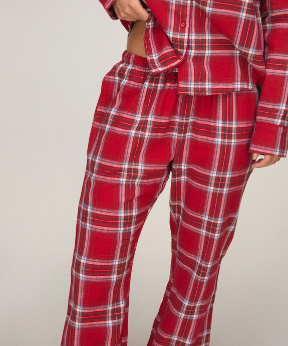 Брюки домашние  швейные Pant Flannel Straight Check 307147