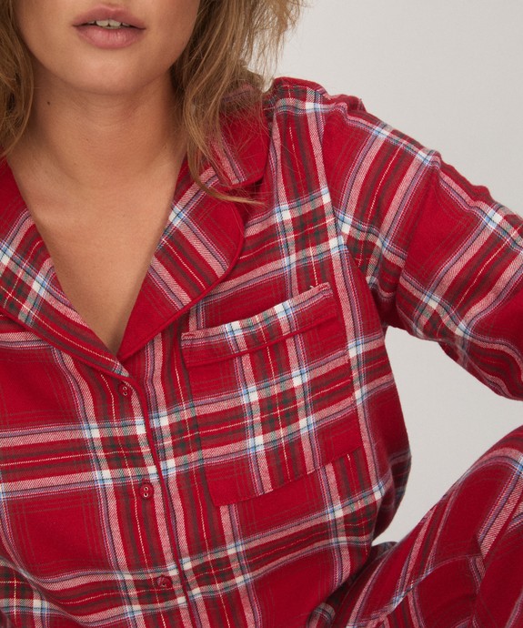 Блузка домашняя швейная Jacket LS Flannel Twill Check 307159